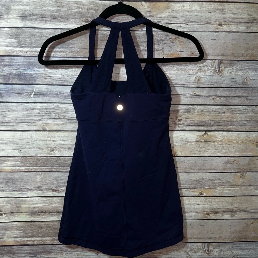 Lululemon Size 4 Blue racerback top tees athletic wear - Picture 6 of 7